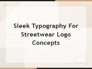 Sleek Typography for Streetwear Logo Concepts